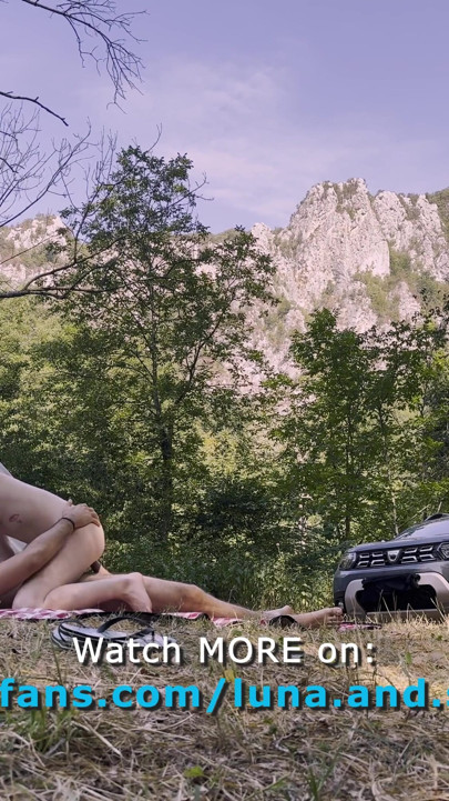 We Camped in the Mountains and Fucked on the Picnic Blanket - Real Amateur Couple (POV & Cumshot) | Clip 2