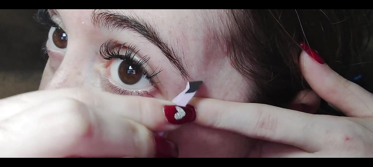 Tweezing My Eyebrows Close up