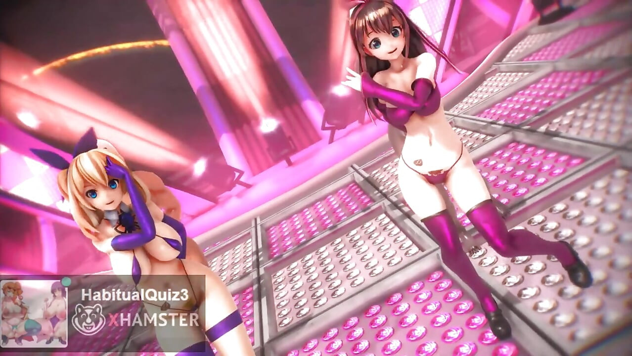 mmd r18 Kizuna AI & Mirai Akari Lam 3d hentai sex animasjon ntr bdsm cum fuck anal creampie vrchat