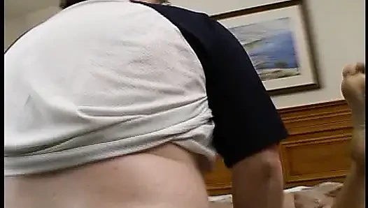 Fat guy destroys and fills with load wet pussy of a naughty chick on the...