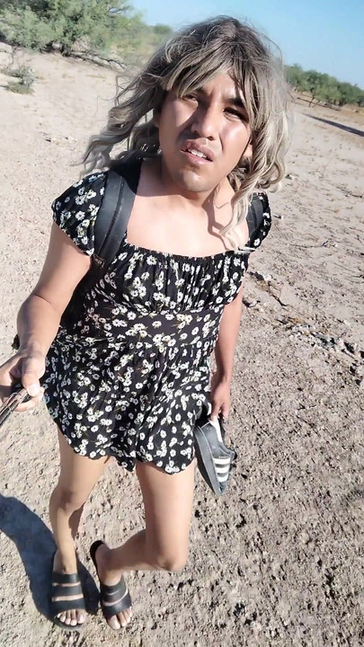 Spectacular moment from "Cute Ladyboy In Public With Very Hot Mini Skirt And Sandals"