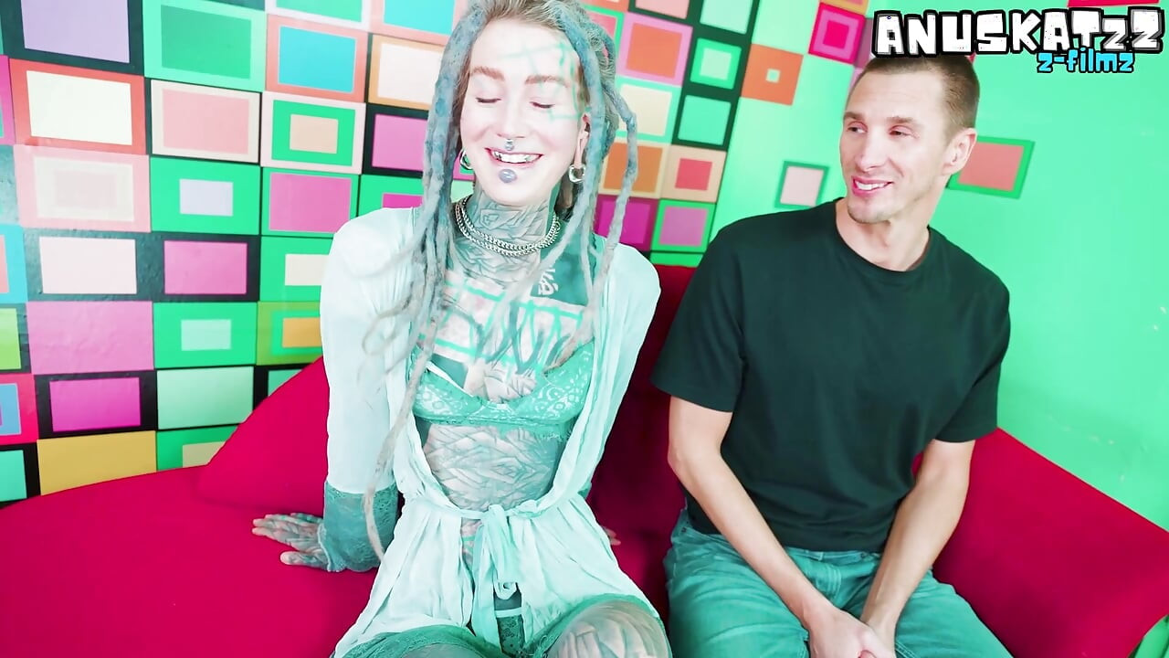 Casting Couch Tattooed ALT Babe Gags on Big White Dick – ATM