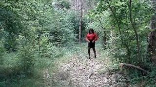 Travestiet in het bos