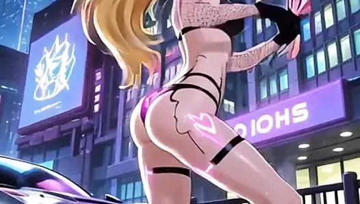 108 Prinzessin peach cyberpunk version tanz (Ai-animation)