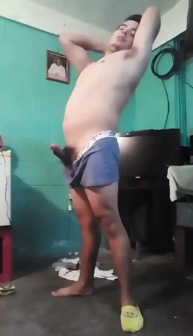 Jesus in boxer pulling his penis #3