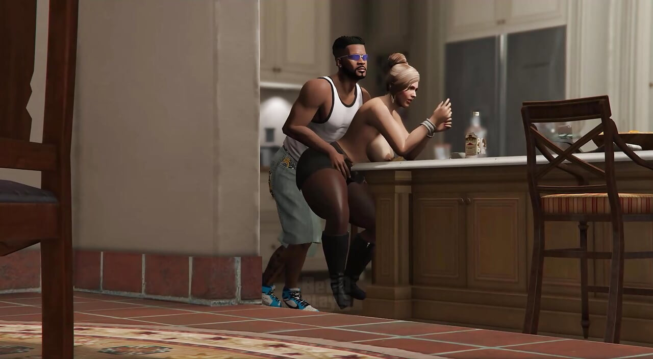 GTA 5 Franklin and Amanda - Caught Staring from the Balcony (Part 1)