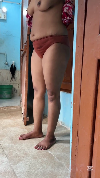 Memorable moment from "Bhabhi Ne BF Ke Paas Boobs Ko Masal Ke Batha"