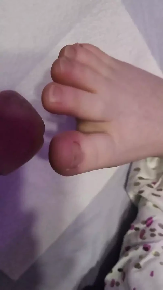 Cumming on My Pregnant Wife's Foot