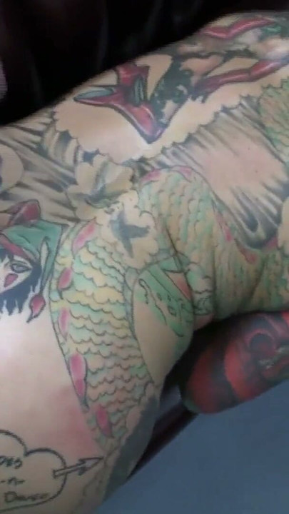 I bet you never see a slut with a spider web asshole tattoo | Clip 3