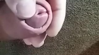 Zabawa z duzym kutasem penisa sperma