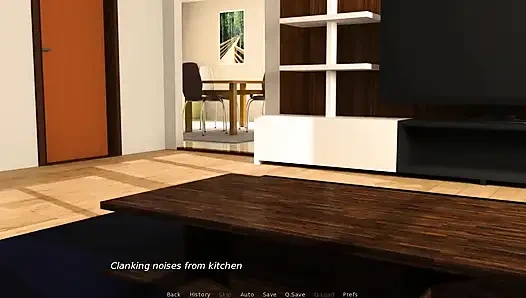 Thirsty for my guests: mature MILF with huge fake tits is fucking a guy with a big cock ep 22