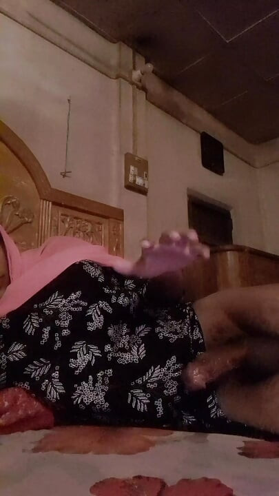 Asian hot Hijabi Shemale masterbation for her