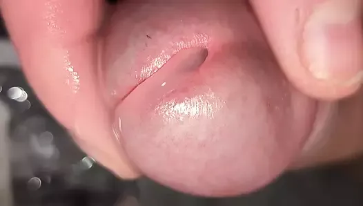 Rivers of Cum Leak and Edging Huge Load Multiple Cumshots Into Plastic Container Cup Sperm