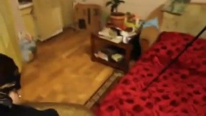 Handcuffed blindfold assfucked