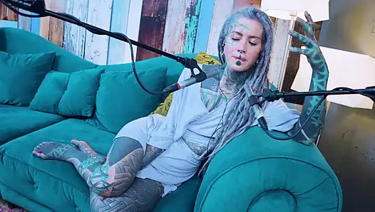 I talk about J - Jelousy - ASMR podcast SFW talking goth skinny girl dreadlocks tattoo model inked girl