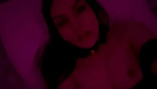 Real Couple Intimate Moment Under Red Lights