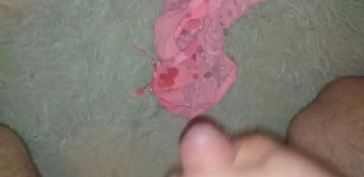 ejeculation on wife's panties