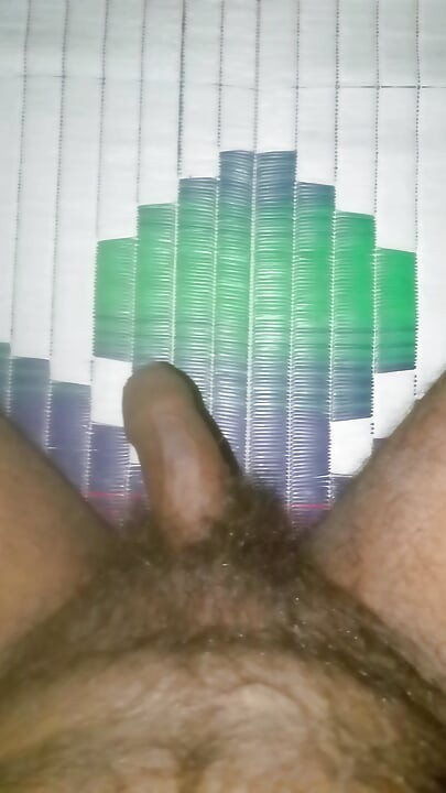 Shown the dick in proper angle by sitting position
