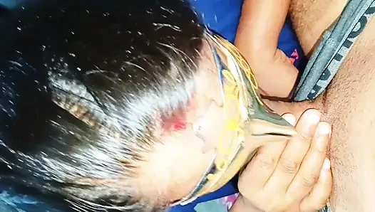 Indian village bhabhi sucking big dick for Cumshot in mouth , best oral sex face fucking deep throat video