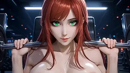 Naruto's Mother Gym Doll Squirts - Big Tits Ass Jiggle Sweat 3D CGI