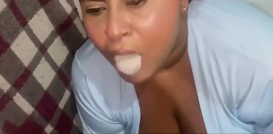 The Loan Shark Came to My House to Collect a Debt, I Didn't Have Any Money so I Ended up Taking a Lot of Cum in My Mouth and Eve