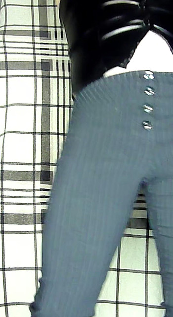 03 Linai Mod Paris Pants Black with White Line