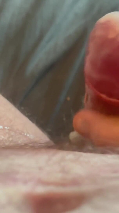 Close up time: uncut penis masturbation | Clip 2