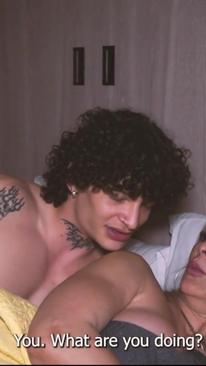 A stepmother ends up being fucked by her stepson while sharing a hotel bed - Monique Fuentes | Clip 1