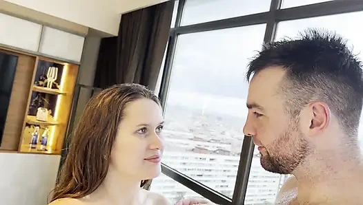 19 year old College Girl Fucks in Shower Behind the Scenes After First Porn Casting