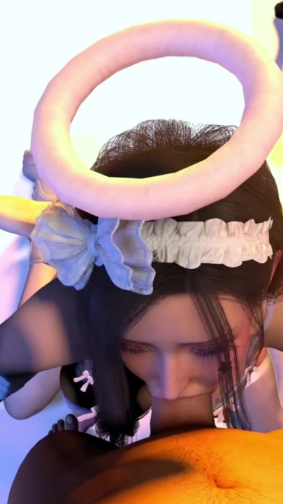 Photo Session with Happy Ending - Asian Model in Sexy Angel Cosplay - 3D VR Hentai Animation by VirtualHeaven | Clip 1