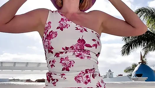 Standing Piss Through My Lace Thong on the Roof