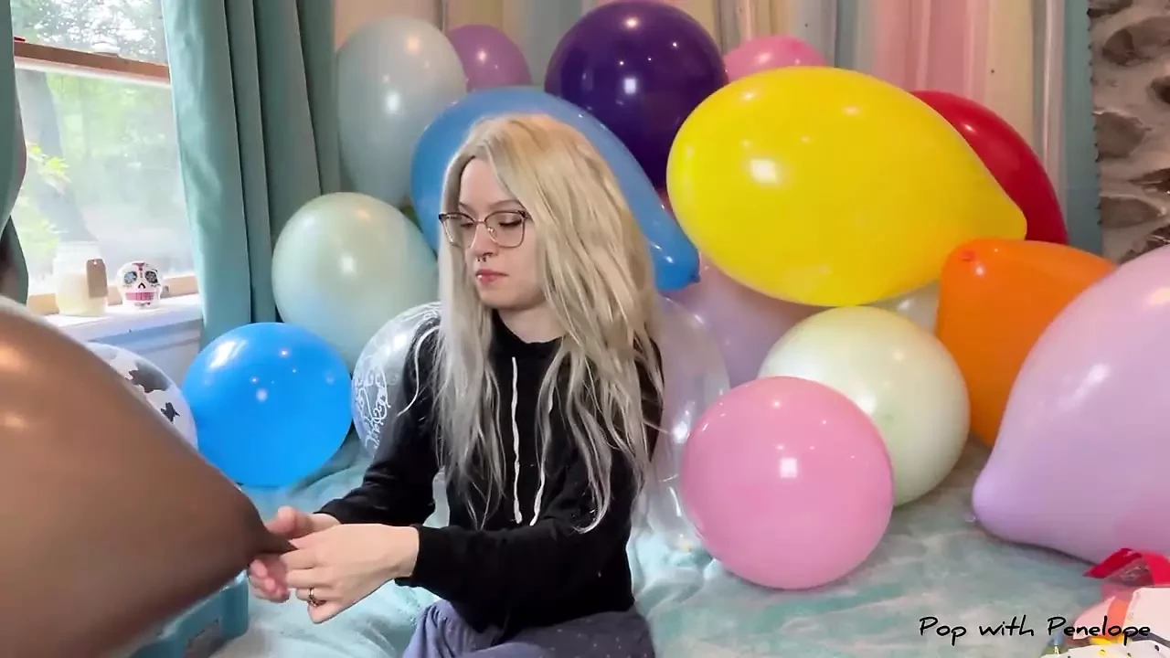 Blowing up over 25 Balloons then Nail Popping them All!