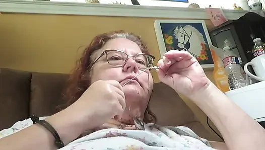 Eatting my pudding cup for you feeders