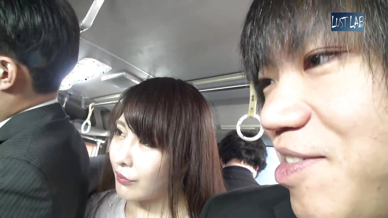 Crowded Bus Thrill. Husband Nearby, Tight Skirt Wife Feels a Bold Press and Quietly Guides It Closer in Risky Heat. - Part3
