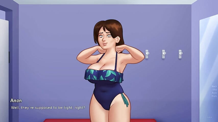 Summertime saga - gameplay - juego de roles - Debbie usa bikini
