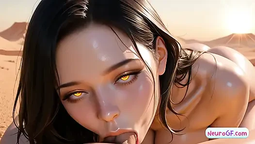 Busty hottie begs to be taken slow on hot sand