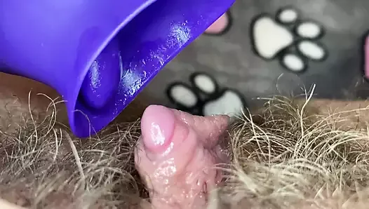 Extreme closeup big clit licking toy orgasm hairy pussy full video