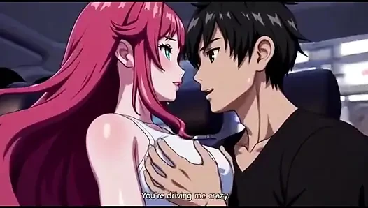 Stepsister seduce stepbrother sitting on car back seat