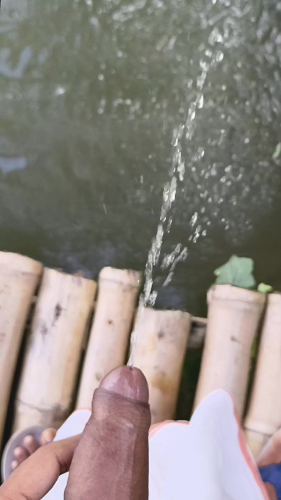 Urine from a black penis