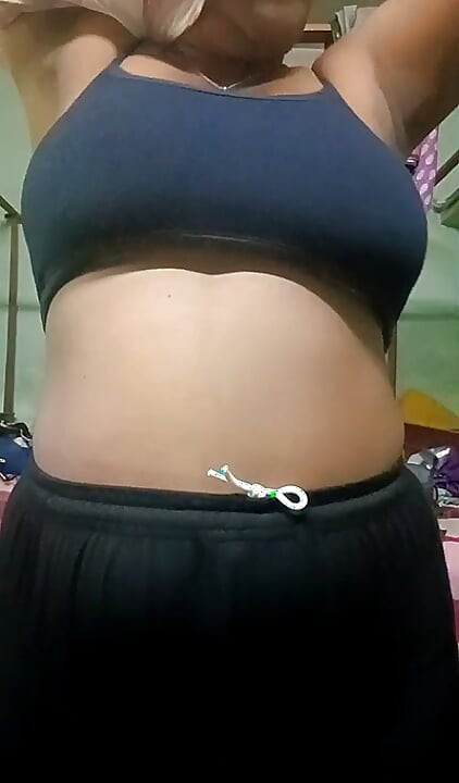 Village girl showing on camera