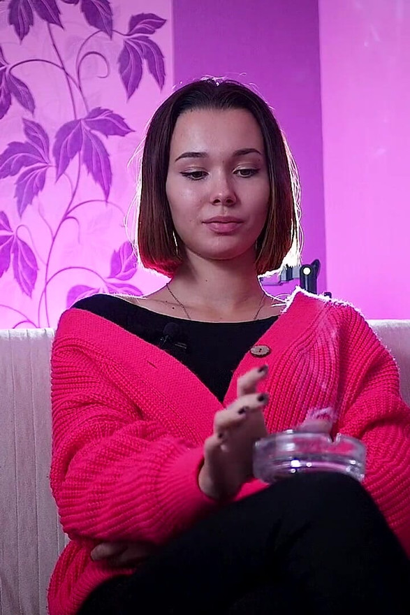 Sexy Russian Muse Smoking Cigarette Soft Daylight