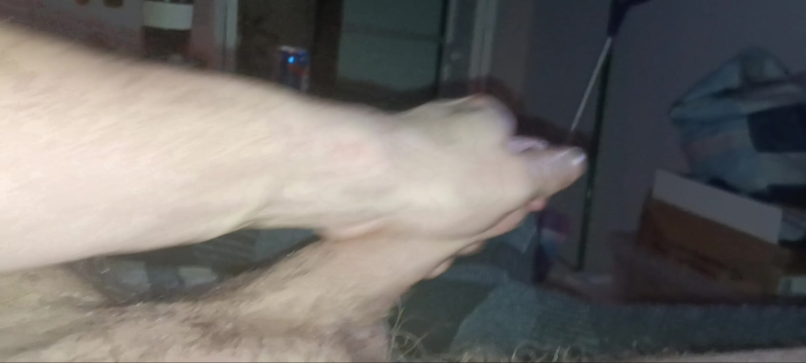 Solo masturbação de um BWC em forma quente