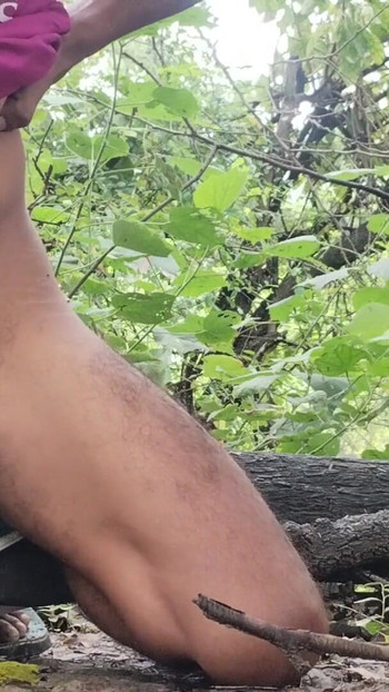 Spectacular moment from "Boy masturbating in the ,forest outside the house Cum spray from cock Desi village boy big black"