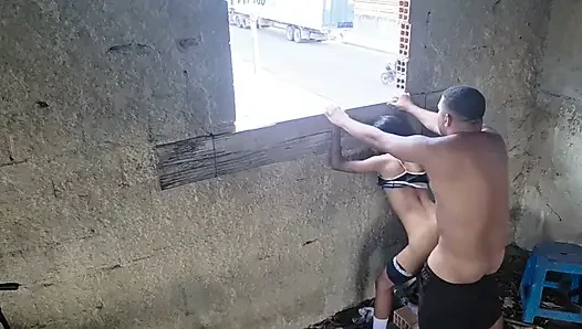 I Caught the Balled on the Terrace 100% Anal