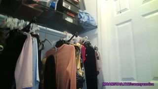 Super huge boobs latina  in changing room