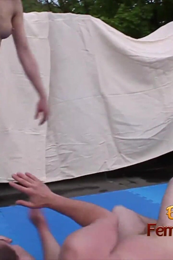 Blonde Femdom - Dude Wrestling