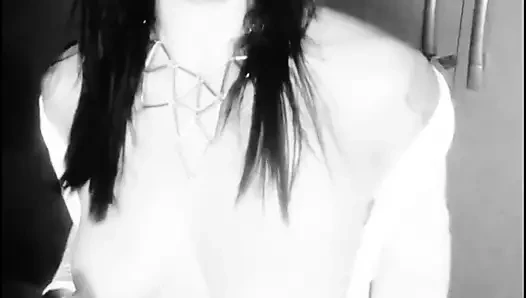 Black & White Tease Slow Strip & Dirty Talk Masturbation