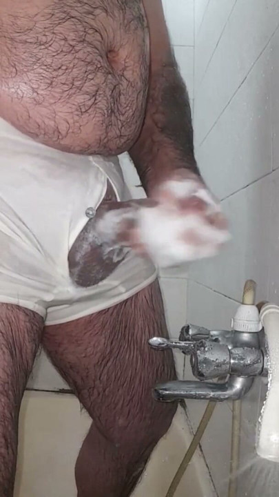 Shower in the bathroom with work underwear Masturbation wife chinese shemale bisex married couple friends do you like my | Clip 2