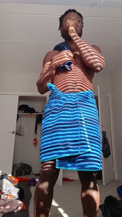 Just got out the shower and brushing my teeth
