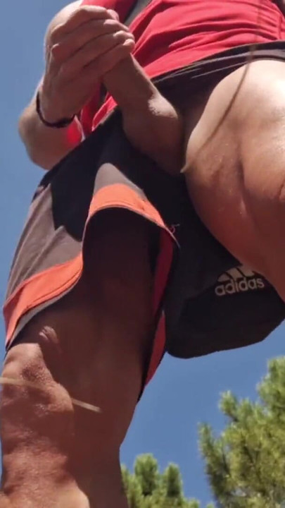 Risky Nature Walk Jerk Off - Got Super Horny and Stroked My Cock Outside | Clip 1